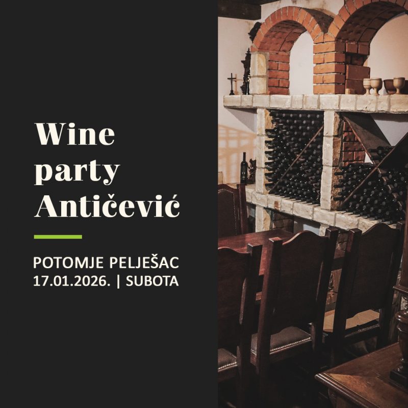 Pelješac Wine party Antičević i Okusime.com subota 17.01.2026.
